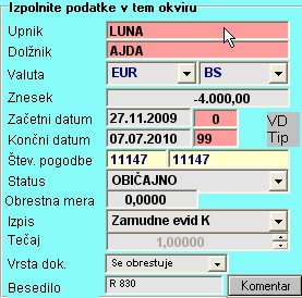 Obračun zamudnih obresti za neplačane račune