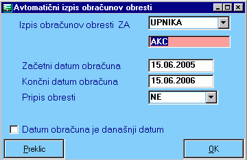 obračun obresti