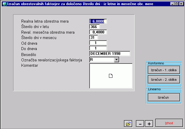 Poslovna programska oprema Cena kapitala 7.0