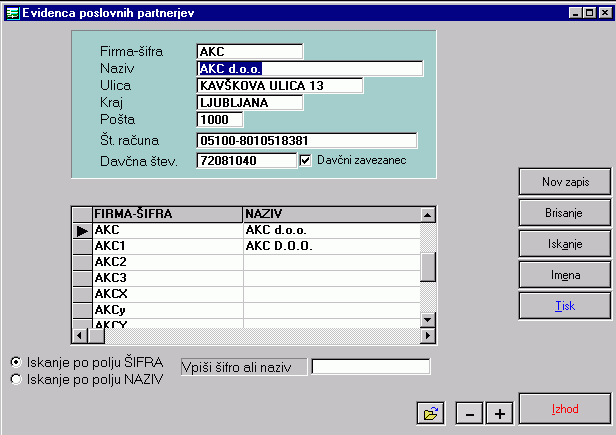 Program Obresti