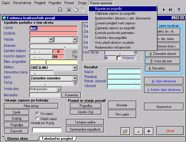 Program Obresti